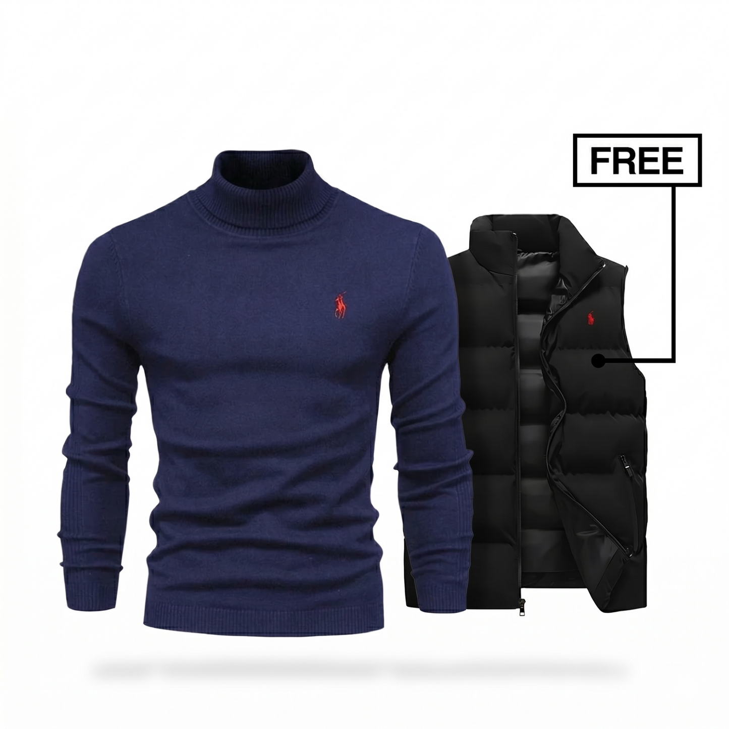 RL Premium Sweater + Vest jacket Free