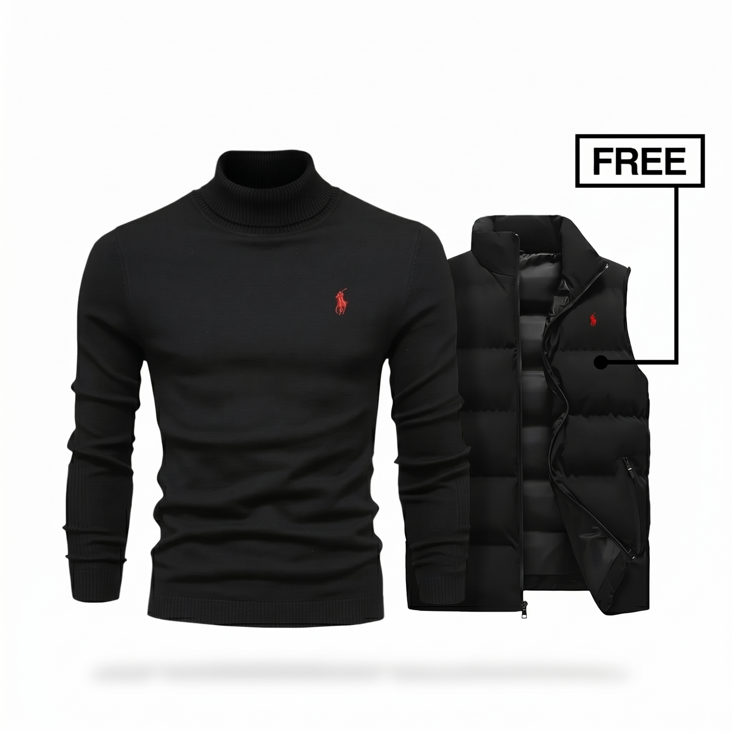RL Premium Sweater + Vest jacket Free