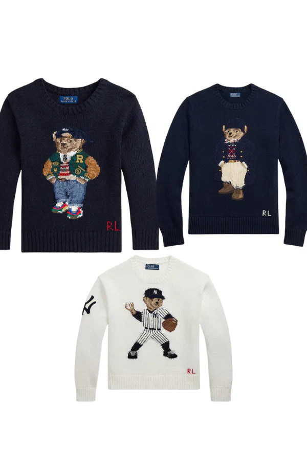 Set 3 RL Styles Bear Sweater YANKES